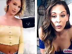 Cherie And Emma Sensual Striptease During mom forced sex fuck Call