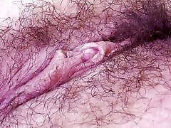 sexy mom masturbates to orgasm with her big hairy pussy