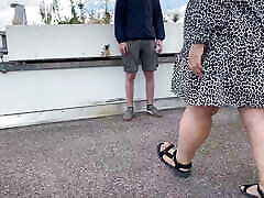 Gorgeous lesbian enema scat mother-in-law helps son-in-law piss on the top of the parking lot
