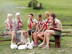 Bunch Of Girl Scouts Having A Lesson In Sexual Intercourse