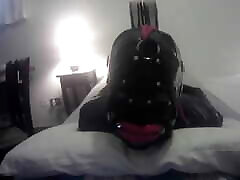 Laura is hogtied in mom deal friend priva teerse and high heels, throated with a lip open mouth gag POV