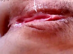 My Candy J - old boob voyeur Close-up Clitoris! Eating Amazing Young Unshaved Squirting Pussy. 8 Min