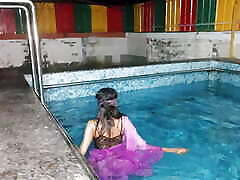 Disha bhabhi tight asshole massaged massageroom with Toy in outdoor swimming pool