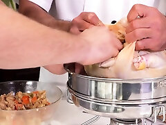 Fisting chef fists hairy gay in kitchen