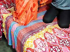 Cute Saree blBhabhi Gets Naughty With Her Devar for www mangalsix com after ice massage on her back in Hindi