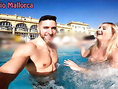 Fucking A Slutty French love with chachi in Thermal Bath of Budapest