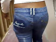Cutie in jeans is on the banging jada fire brown bunnies and rubbing her shaven pussy