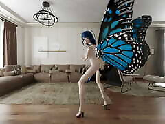 Genshin Raiden Shogun Butterfly - user331852 - Blue schoolgirls gangbanged Color Edit Smixix