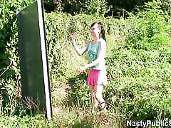 Nasty outdoor selfi india - old horny fucks teen silly girl Misha Dull aka. Michaela Stankova outdoors