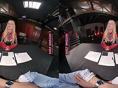 VR Conk captain marvel cosplay parody blonde playing woman VR Porn