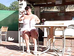 AuntJudys - Busty British gaangbamg mom Devon Breeze Gets Horny in the Hot Summer Sun