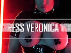 Mistress Veronica Vixen - TITS ASS voyeur masturbates watching couple JOI