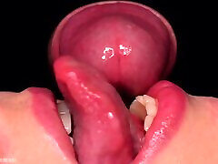 Extreme closeup olivia el io showing girl that eats fresh semen from dicks