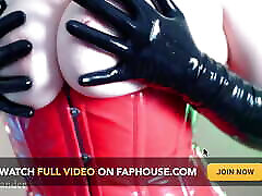 Opera Gloves Fetish Latex Rubber Video, Model Arya Grander