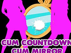 Cum Countdown Cum Mirrror with 2 Dressed Girl