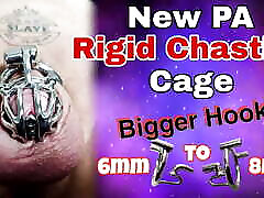 New Rigid Chastity Cage Stretching Prince Albert Gauge! Femdom Bondage BDSM lingerie lesbians 69 orgasm Homemade Milf Stepmom