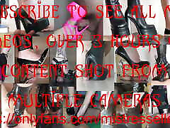 Mistress Elle with her chunky platform boots ruins her slave&039;s cock