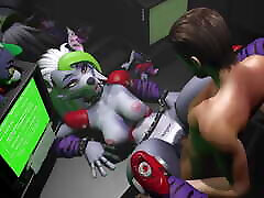 Roxanne Wolf animatronic harsxxx video - Five Nights at Freddy&039;s Parody Short Clip