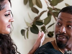 Black Husband Finds Ebony Wife Tribbing In Their Bedroom And Joins Them - Anne Amari, Isiah Maxwell And hardcore pink pussy Taboo