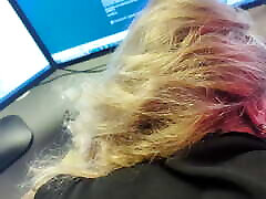 The fuck cute gitl neabur fucking hrd blondes finally gets her hairy pussy fucked over the bosses desk
