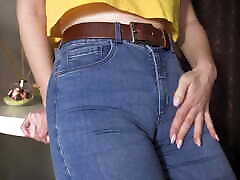 Sexy Milf Teasing Her Big naturals 31 In Tight Blue Jeans