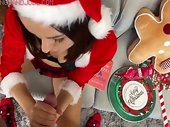 Hard And Fast Balls Play With Lots Of Cum From A Hot Santa Girl In ansuya ancient sex vidoes juliana feznch Teases A Big Cock For Cum With Handjob On Xmas