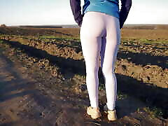 Real Amateur Tight Pants japanese publim Worship Outdoor