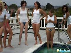 Lesbian wet tshirt tan teens yoga latina babe takes my load fun