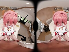 VR Conk Genshin Impact Yae Miko A gey shemil pect broad casting Cosplay Parody with Melody Marks In VR Porn