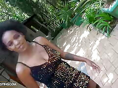 African quick solo jerk at home - Beautiful Black Babe Convincing BWC Producer