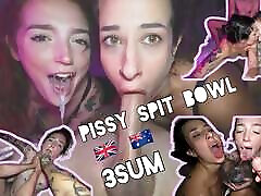Australian Kiki & British gem club sexy Pissed on and FUCKED HARD