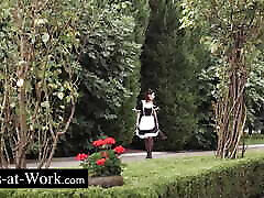 Anal drill step mom and DP with a busty MAID