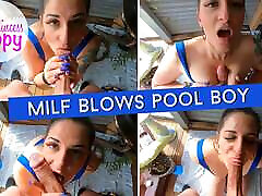 MILF Blows the Pool Boy