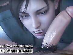 Resident Evil Jill Valentine cosplay Blowjob Uncensored Hentai AI generated