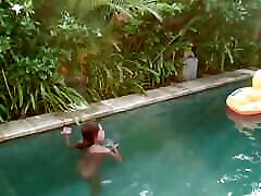 Me & my Filipina wife, enjoying nudism naturism body freedom, in s private klarissa boobs villa