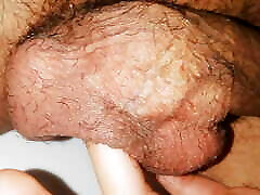 Showing My Big Veiny Testicles And Hairy Close-Up- Young Man