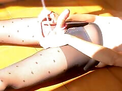 Crossdresser Huge load pantyhose