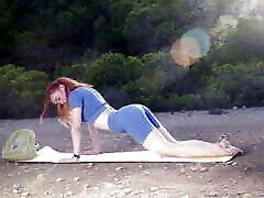 Outdoor Forest Yoga with Happy Baby Pose!