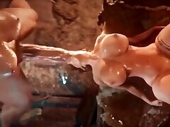 Big tits Lara Croft blows and takes in a giant cock in her tent 3d animated