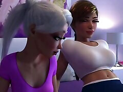 Charming 3D-animated Futanari trannies make full use of their dicks