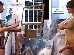 Big Cock Shemale Eva Wants to Fuck the Artist