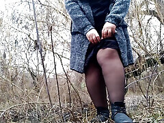 With a plump mother-in-law&039;s palm on a wet pussy