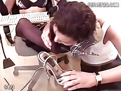 Lesbian foot fucking 2 scenes in 1