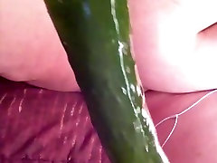 abducted into jungle playing with cucomber in pussy