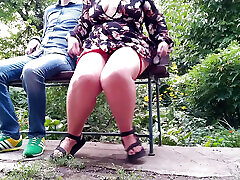 Sexy Big Ass hot mom and daugter MILF Pissing With Legs Spread Wide In Park