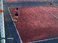 I met a professional volleyball player and fucked her in a public bathroom!