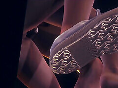 Lol Hentai 3D - Akali Fucked on Her Knees and Sitting at Street - Japanese Asian Manga Anime Game Porn