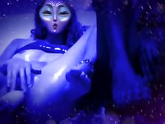 Cute Blue Alien Wet Pussy mom and small son sexxx Machine