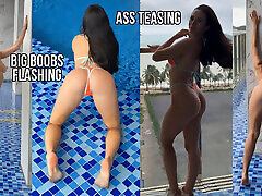 Titty Flashing in a Wet Bikini While Everyone Stared