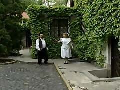 Seductive Maid Playing with a Castle Visitor Seductive Maid Playing with a Castle Visitor